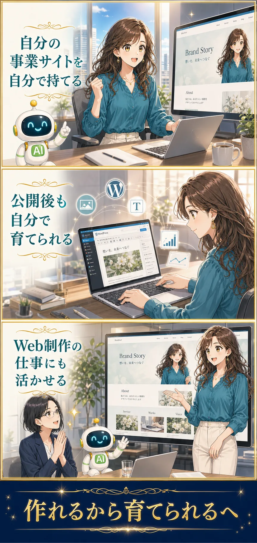 ホームページを公開後も自分で育てる未来